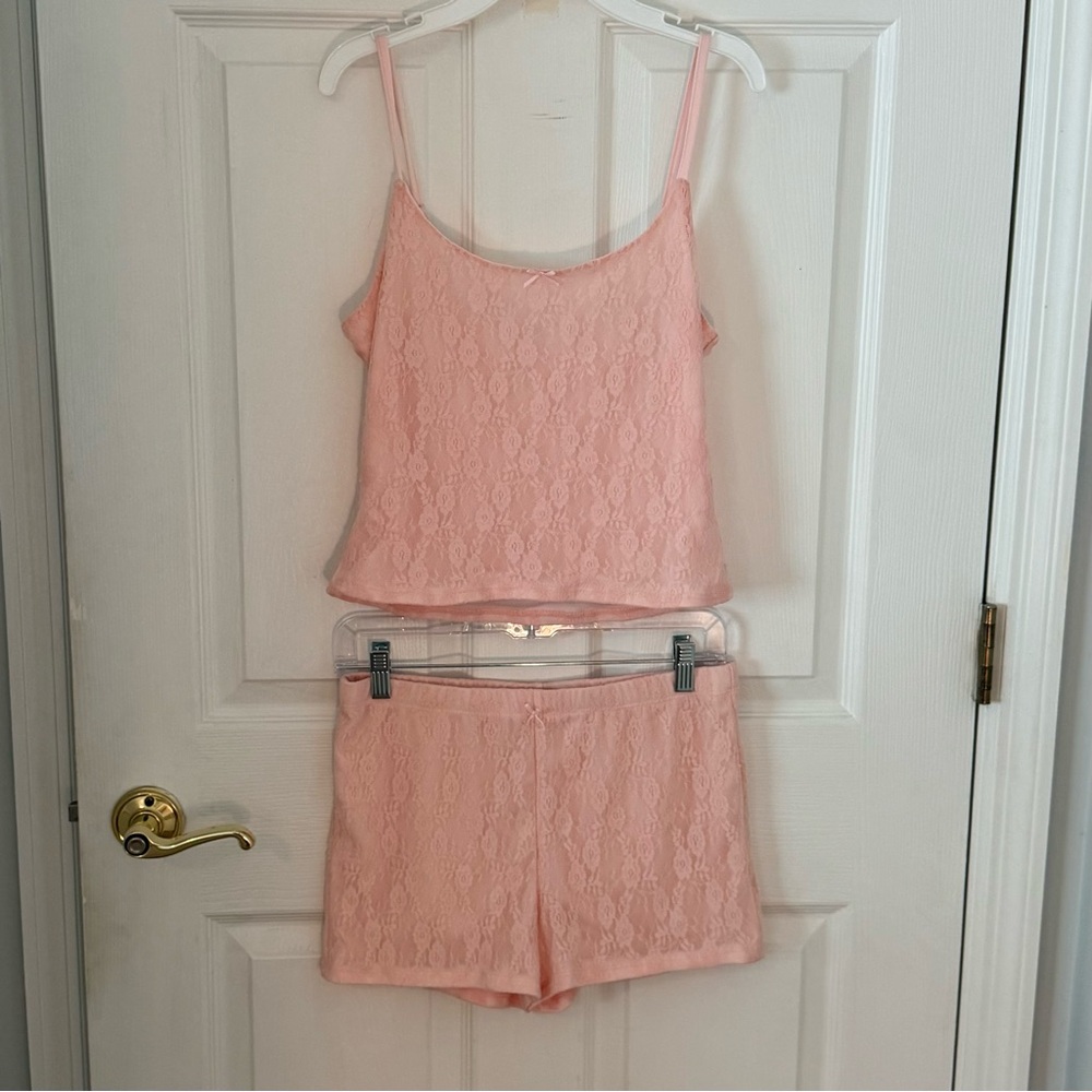 Pink Pajama Set Cozy Sleepwear